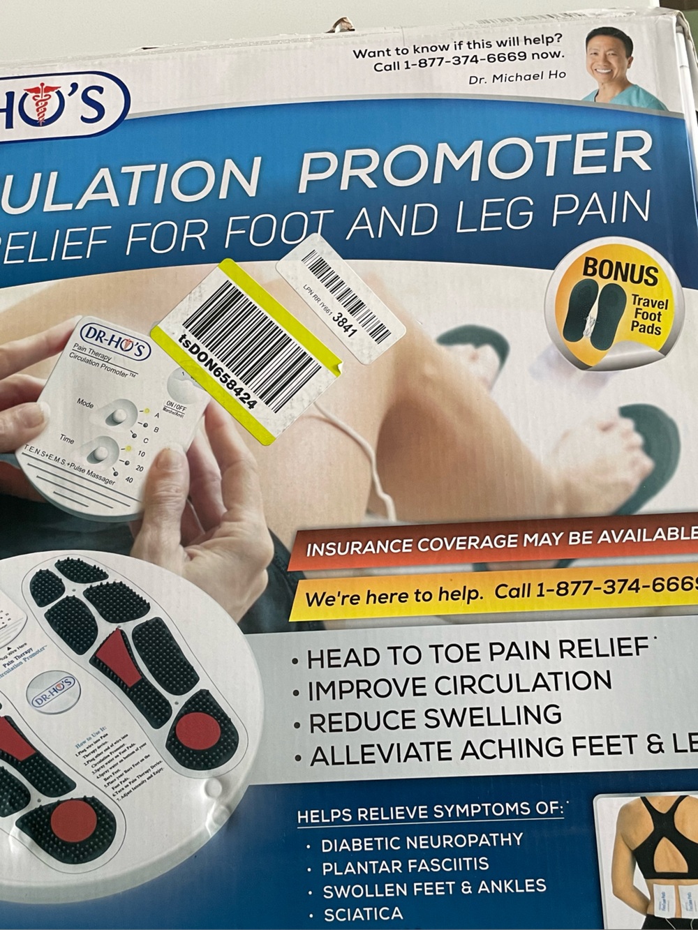 Brand New Dr. Ho’s Circulation Promoter Foot Therapy with Pads -